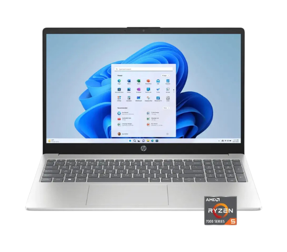Laptop HP 15-fc0025 AMD Ryzen 5 7520U 1TB SSD 8GB 15.6" Touch Win11 Silver